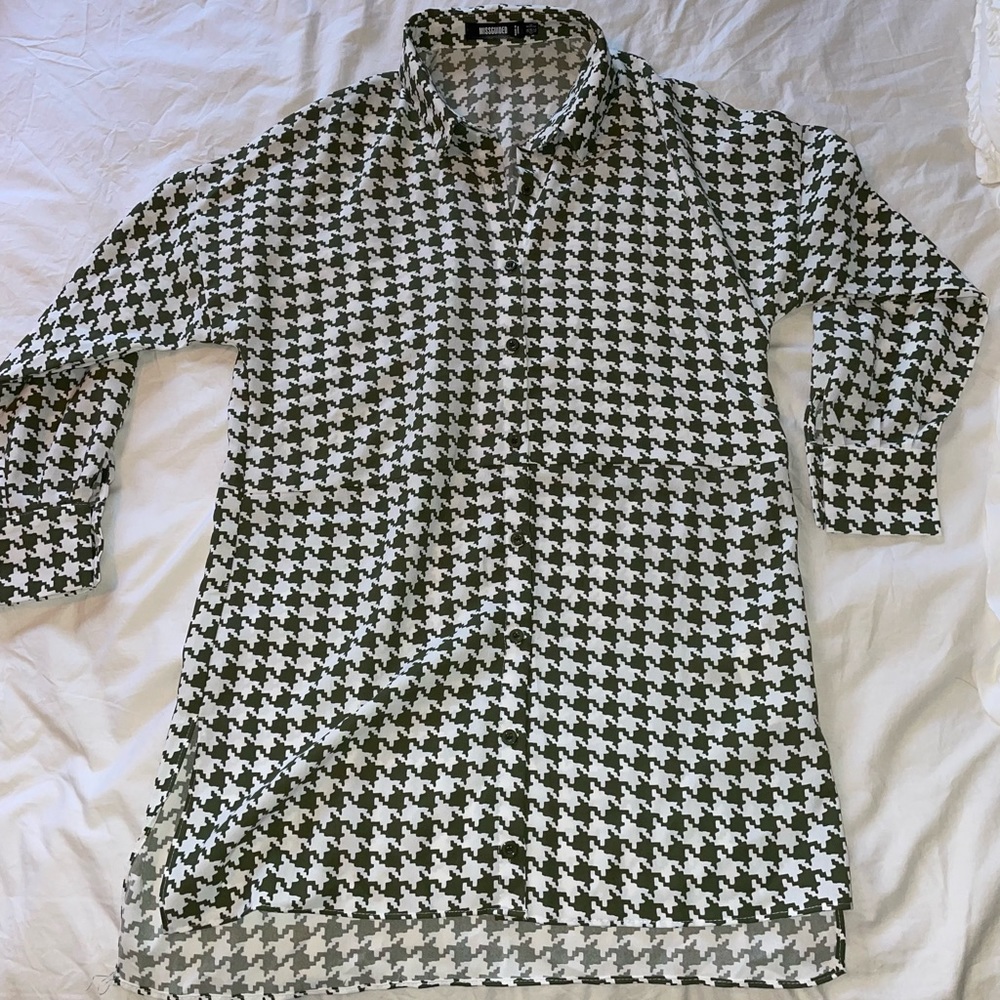 Missguided button up collar dress, size 4